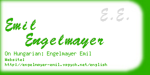 emil engelmayer business card